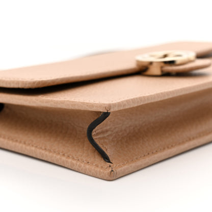 Gucci Dollar Calfskin Interlocking G Chain Wallet Camelia 8 of 10