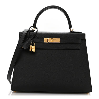 Hermes Epsom Kelly Sellier 28 Black 1 of 11
