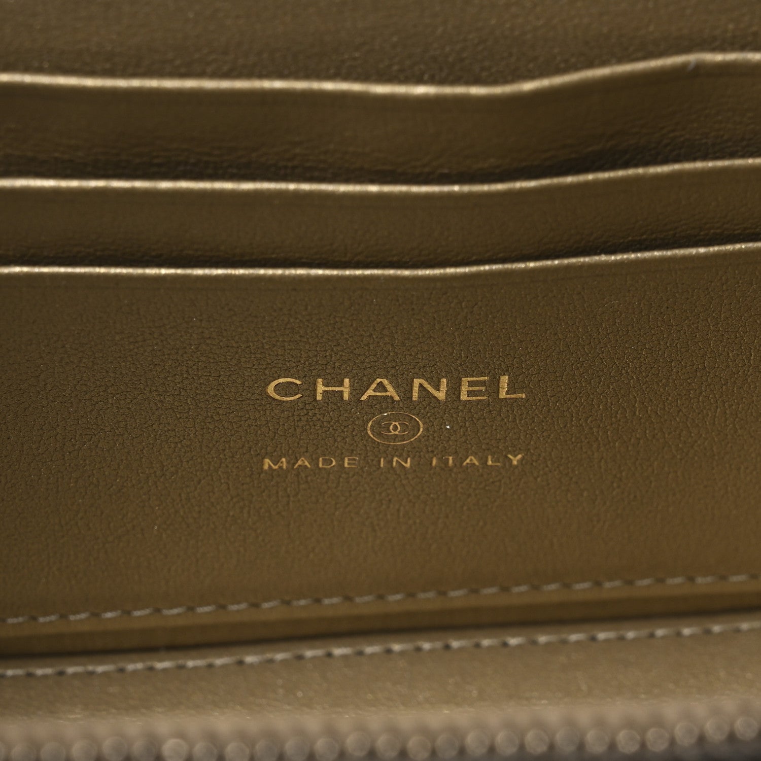 Chanel Metallic Lambskin Quilted Small CC Dynasty Vanity Case With Chain Gold 7 of 11