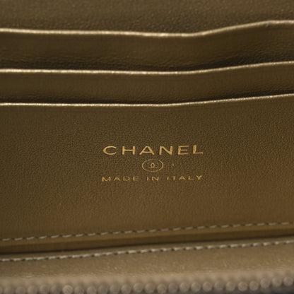 Chanel Metallic Lambskin Quilted Small CC Dynasty Vanity Case With Chain Gold 7 of 11
