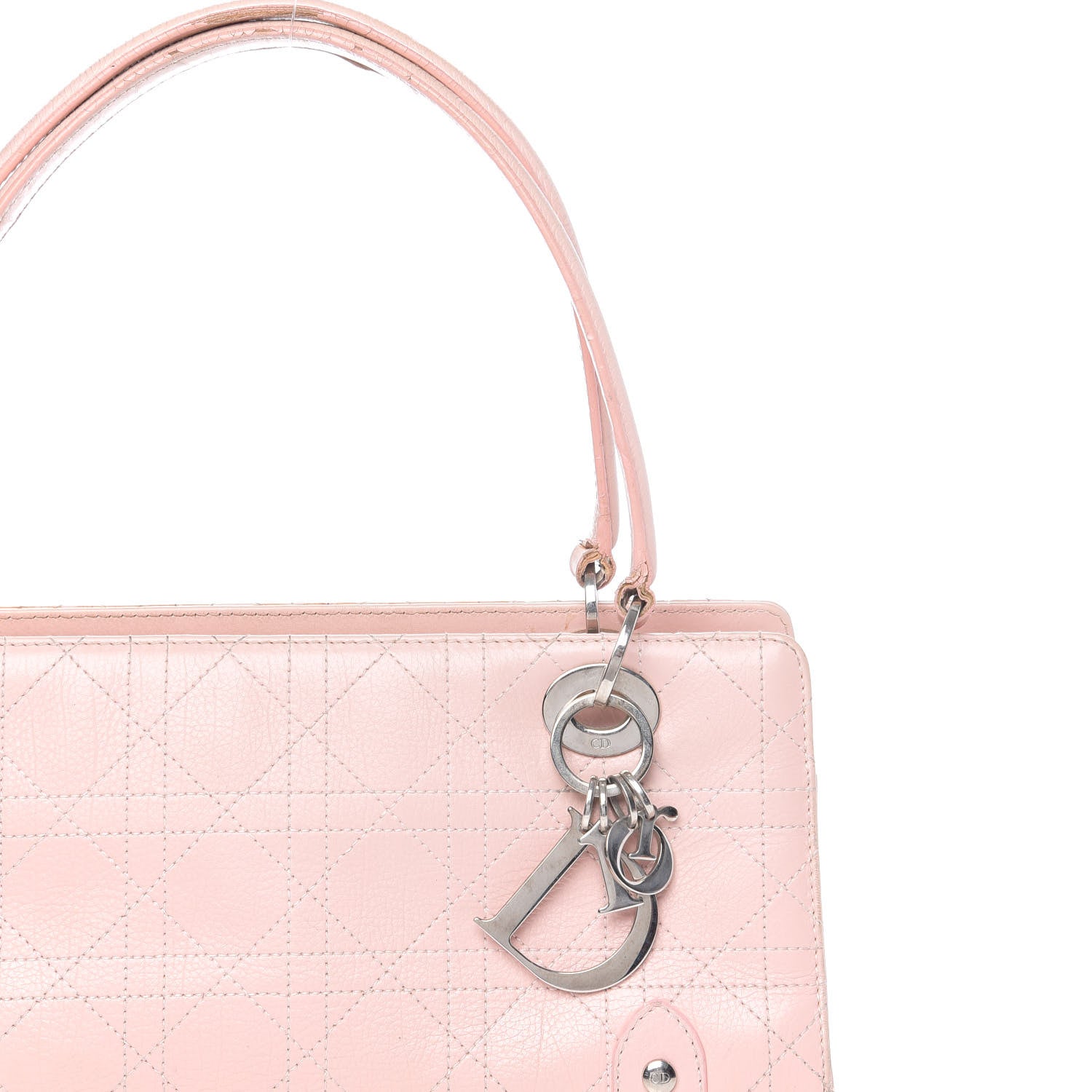 Christian Dior Calfskin Cannage Stitched East West Lady Dior Rose Clair 21 of 21