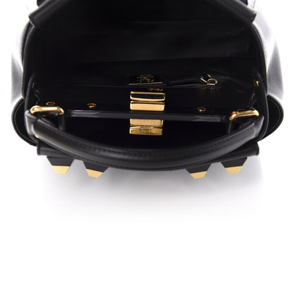 Fendi Nappa Studded Mini Peekaboo Iconic Satchel Black 6 of 11