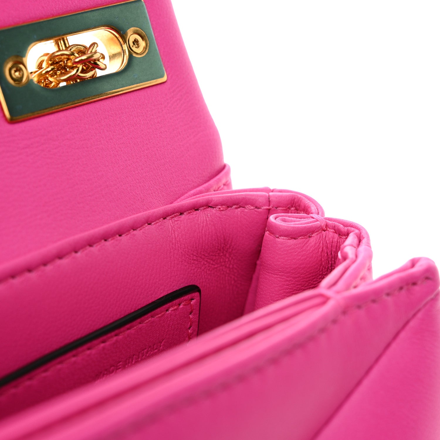 Valentino Garavani Nappa One Stud Chain Clutch Pink PP 12 of 12