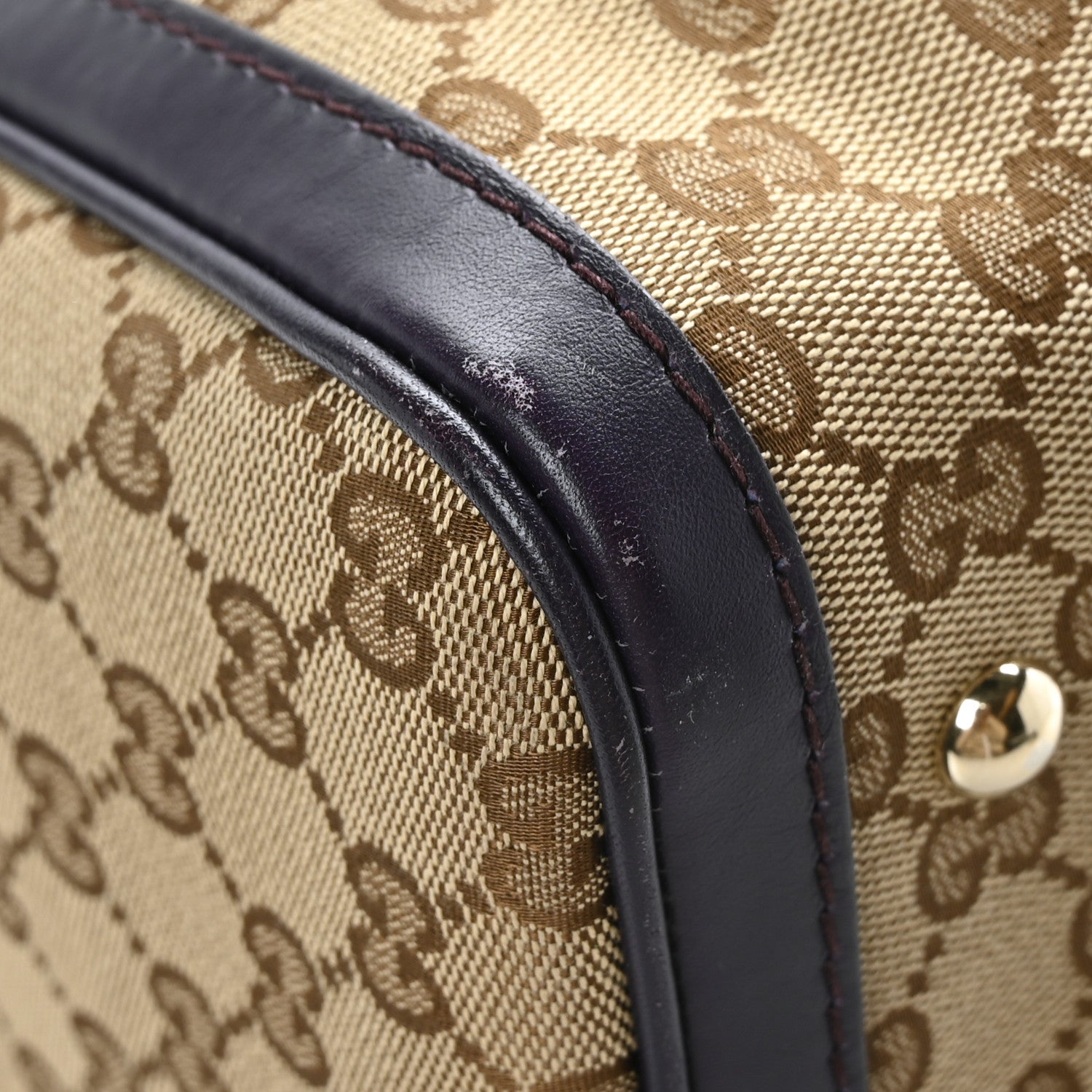 Gucci Monogram Vintage Web Medium Boston Dark Purple 11 of 11