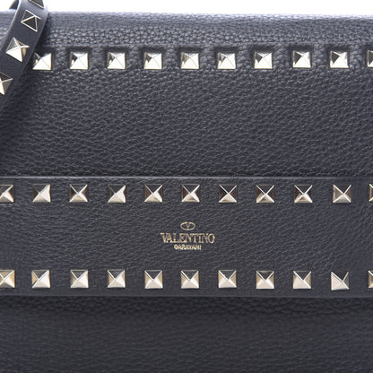Valentino Garavani Pebbled Calfskin Rockstud Side Slip Crossbody Black 10 of 10