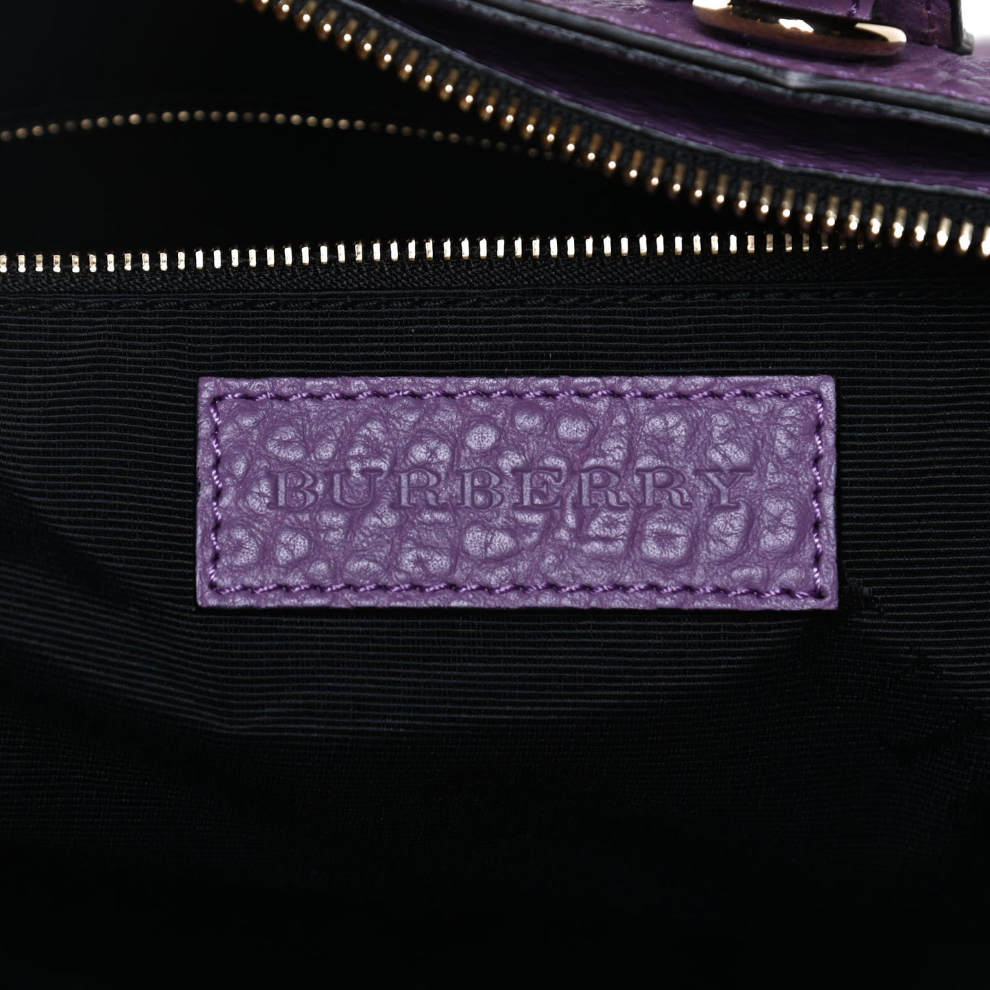 Heritage Grain Check Embossed Medium Dewsbury Tote Purple