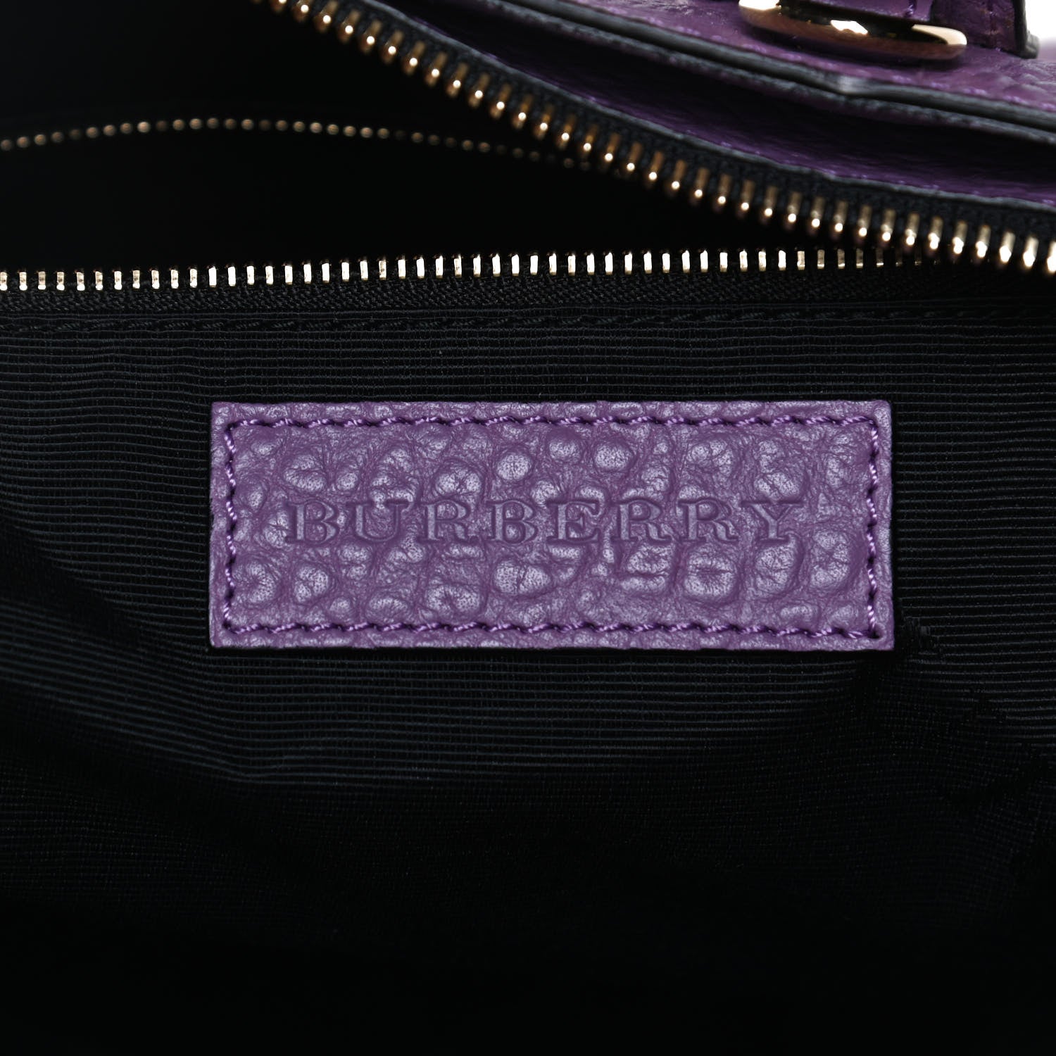 Burberry Heritage Grain Check Embossed Medium Dewsbury Tote Purple 6 of 12