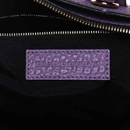 Burberry Heritage Grain Check Embossed Medium Dewsbury Tote Purple 6 of 12