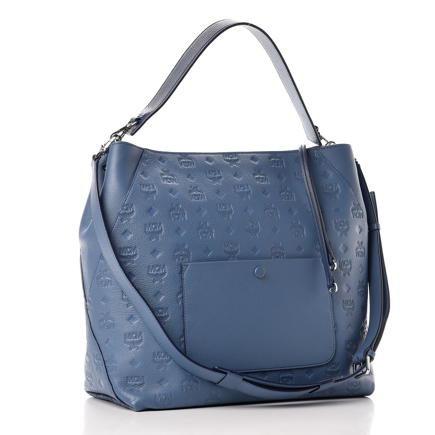 Calfskin Ottomar Monogram Large Klara Hobo Luft Blue