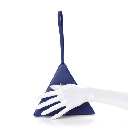 Saint Laurent Lambskin Pyramid Clutch Blue 2 of 7