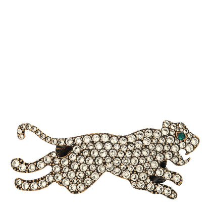 Gucci Crystal Tiger Multi-Finger Ring M Aged Gold Emerald 1 of 4