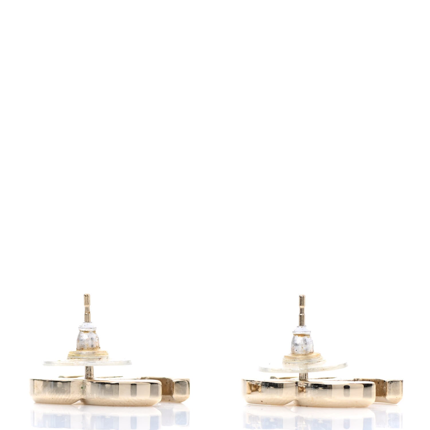 Chanel Metal CC Earrings Gold 3 of 4