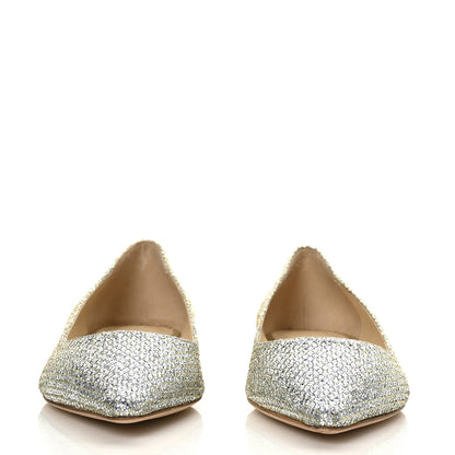 Jimmy Choo Glitter Romy Flats 35.5 Champagne 2 of 9