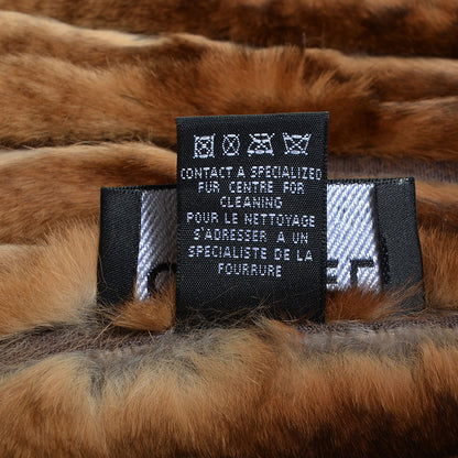 Chanel Orylag Rabbit Fur CC Scarf Brown 5 of 5
