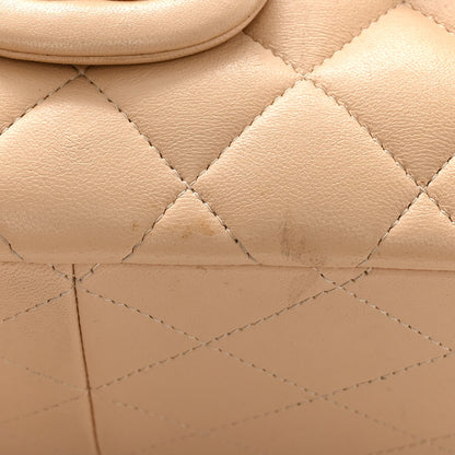 Chanel Lambskin Quilted Jumbo Double Flap Beige 21 of 26