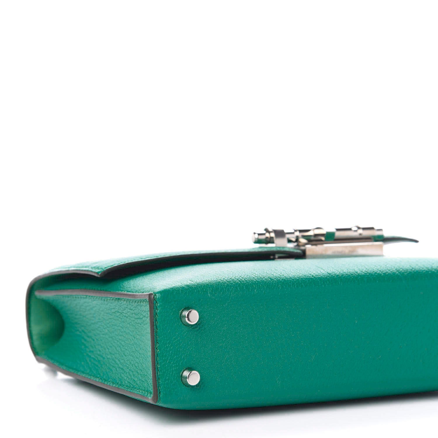 Hermes Chevre Mysore Mini Verrou Chaine Bag Bleu Paon 6 of 10