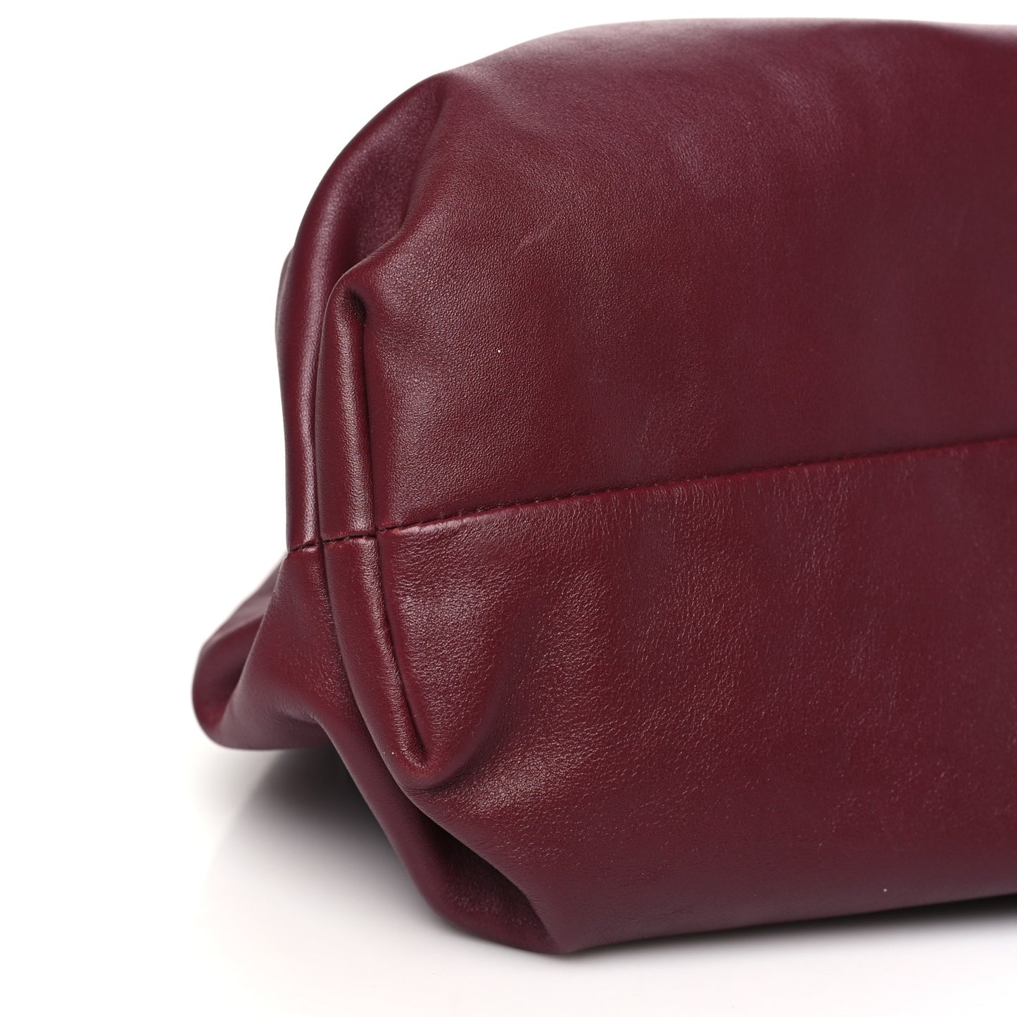 Smooth Butter Calf The Pouch Oversized Clutch Bordeaux