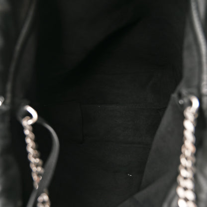 Saint Laurent Lambskin Teddy Drawstring Bag Black 6 of 11