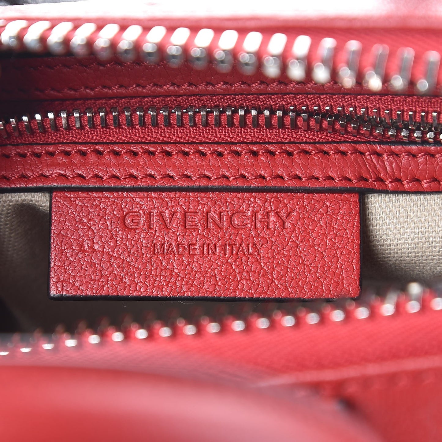 Sugar Goatskin Mini Antigona Medium Red