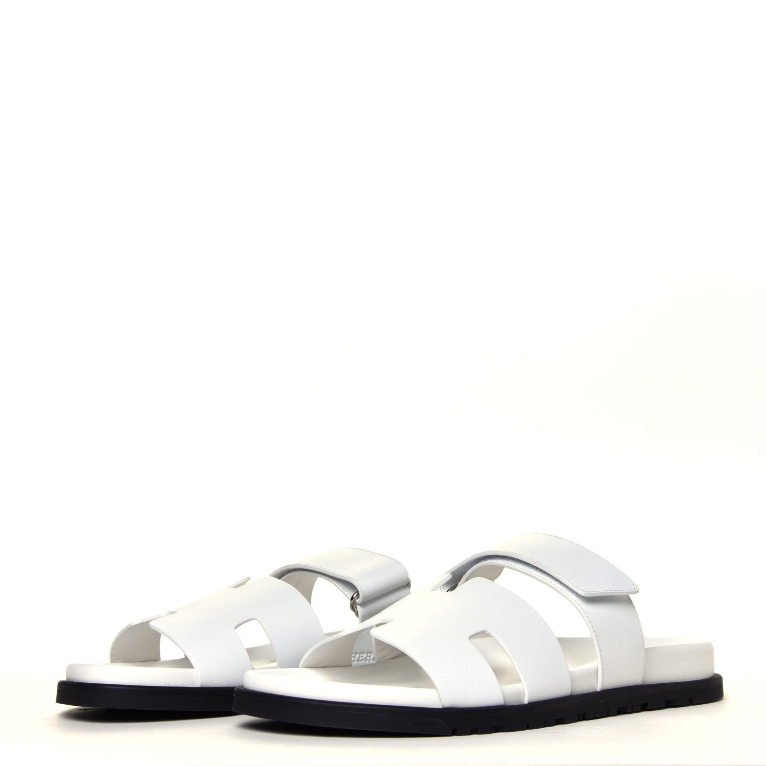 Hermes Calfskin Mens Chypre Sandals 44 White 2 of 6