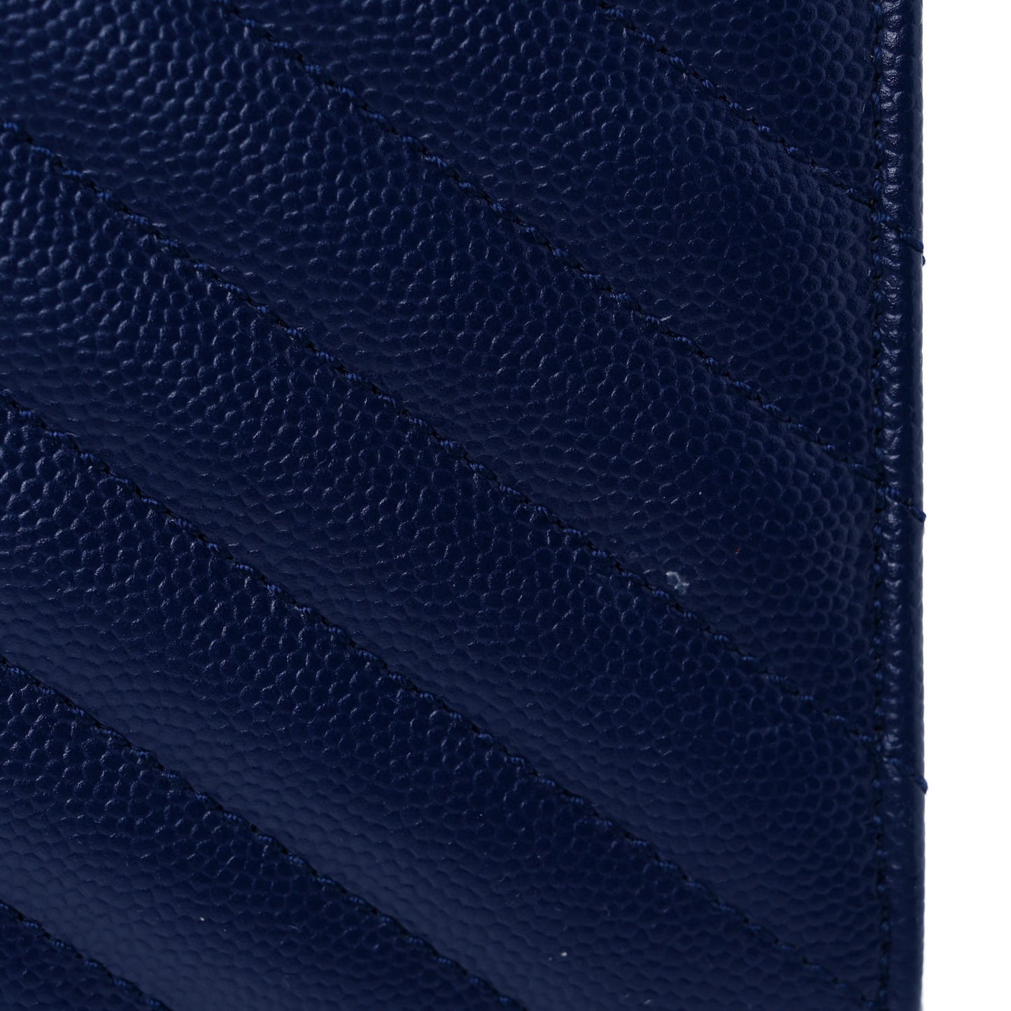 Grain De Poudre Matelasse Chevron Large Monogram Satchel Blue