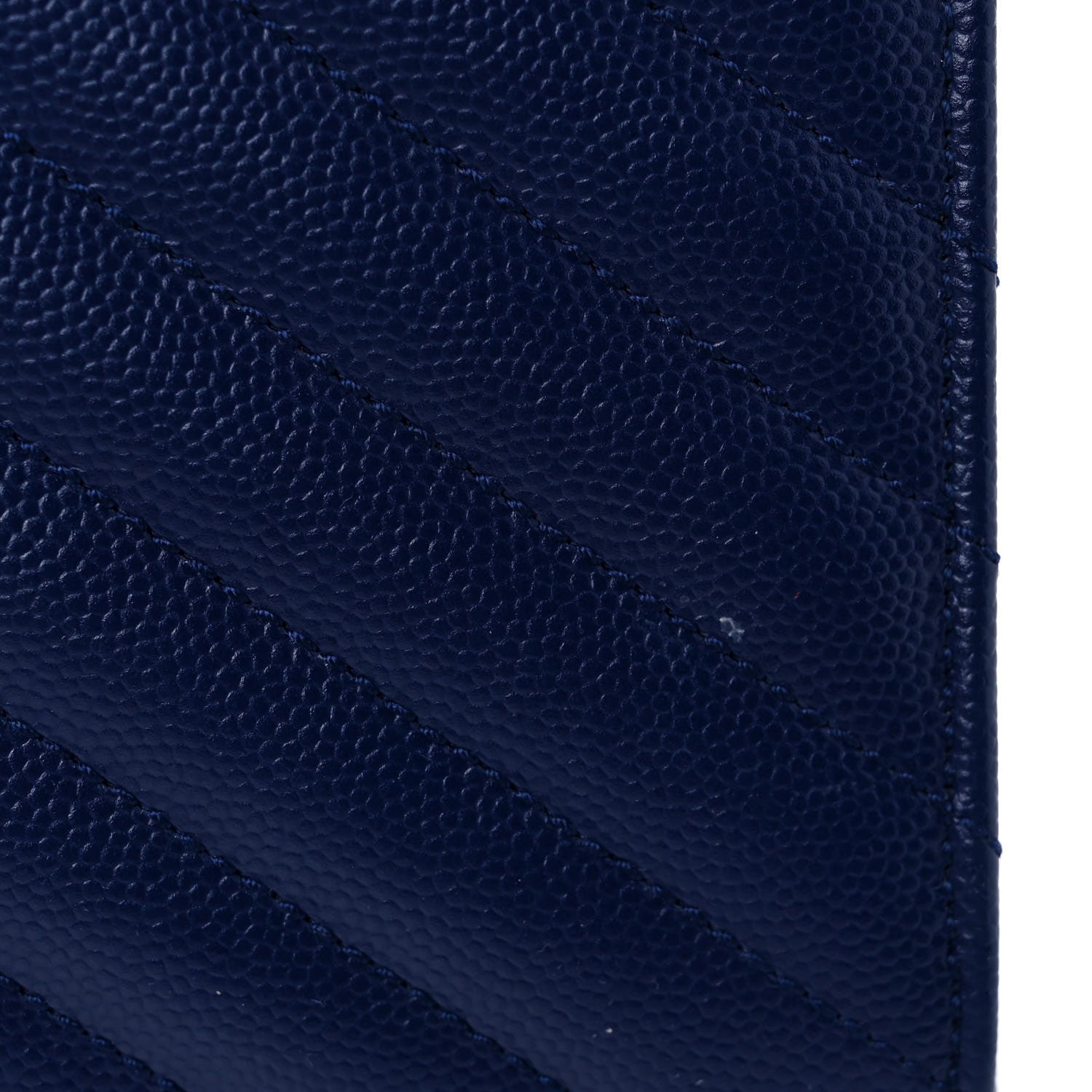 Saint Laurent Grain De Poudre Matelasse Chevron Large Monogram Satchel Blue 14 of 18