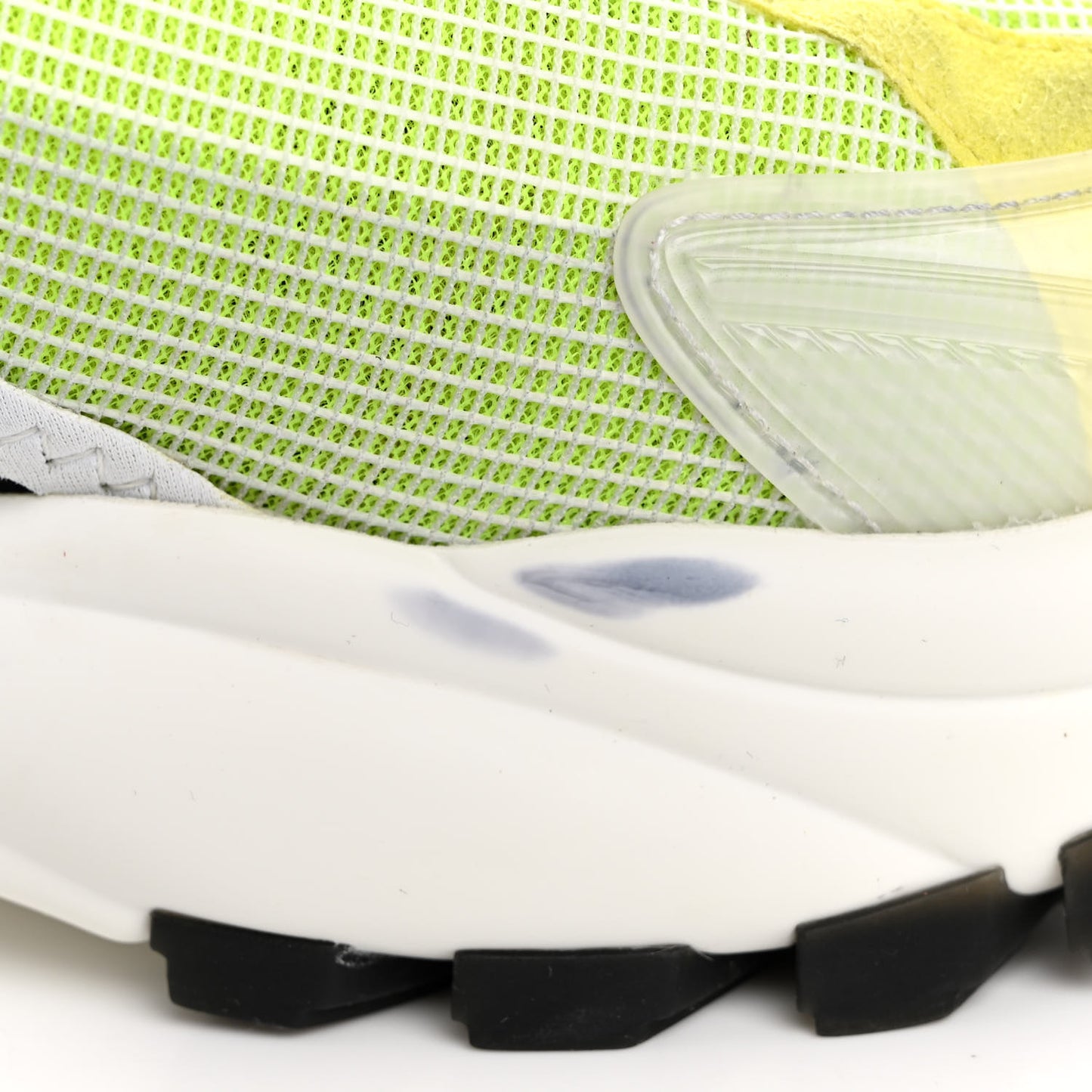 Mix Materials Suede Calfskin Run 55 Sneakers 36.5 Pink White Yellow