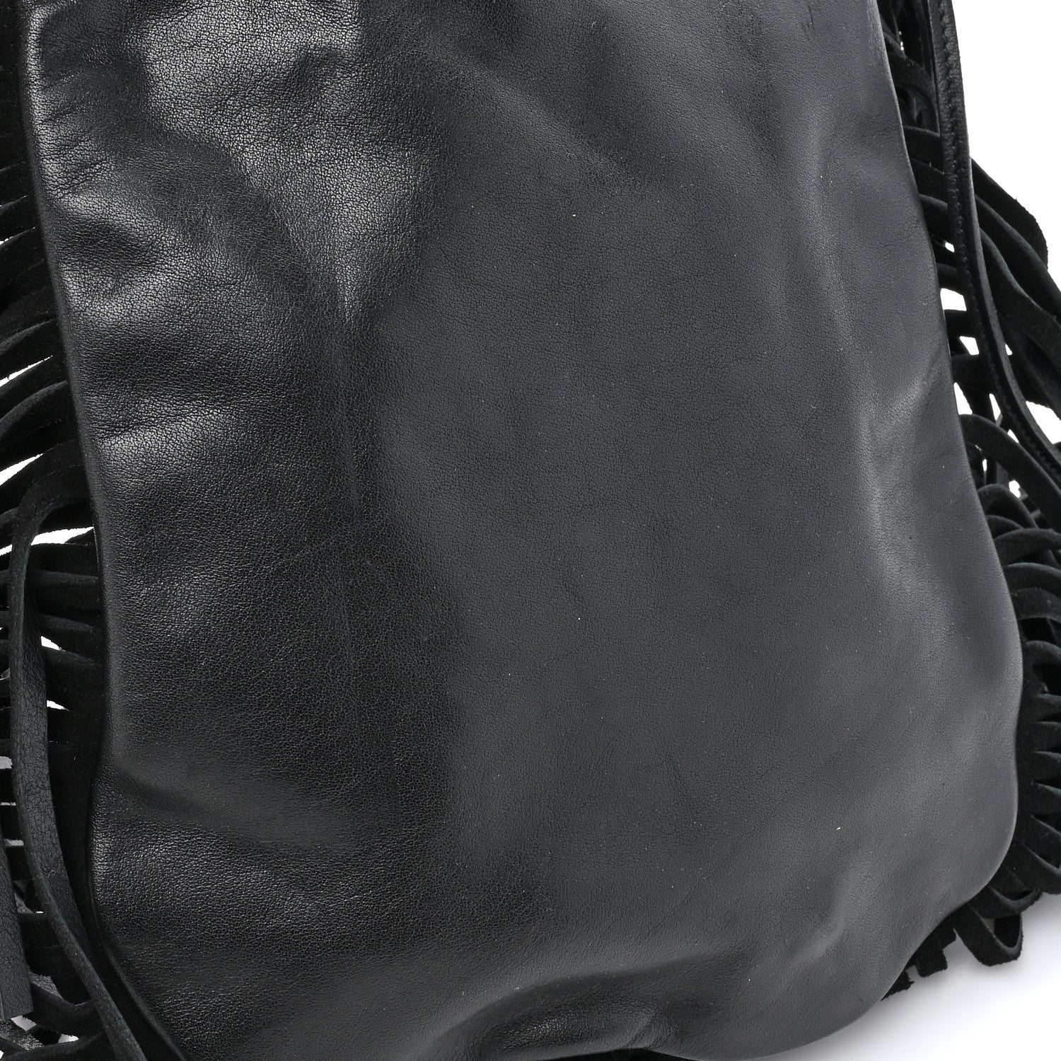 Saint Laurent Calfskin Fringe Small Studded Anita Crossbody Bag Black 12 of 12