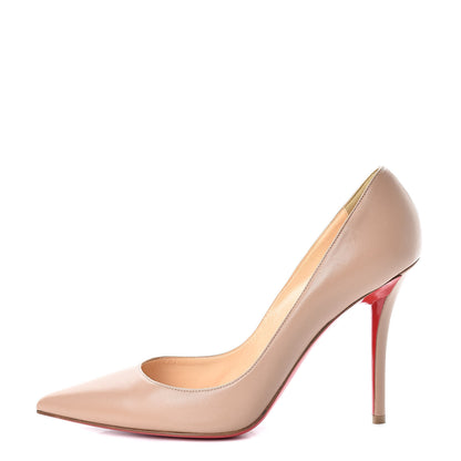 Christian Louboutin Nappa Apostrophy 100 Pumps 40.5 Nude 1 of 11