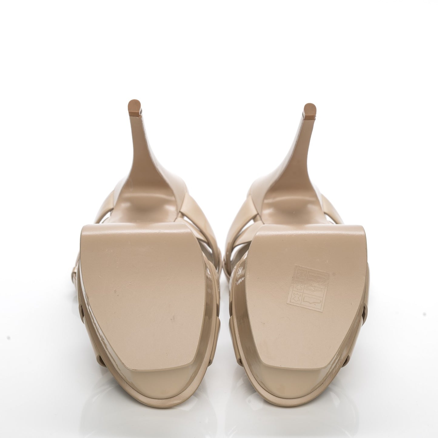 Patent Tribute 105 Platform Sandals 37 Nude Powder