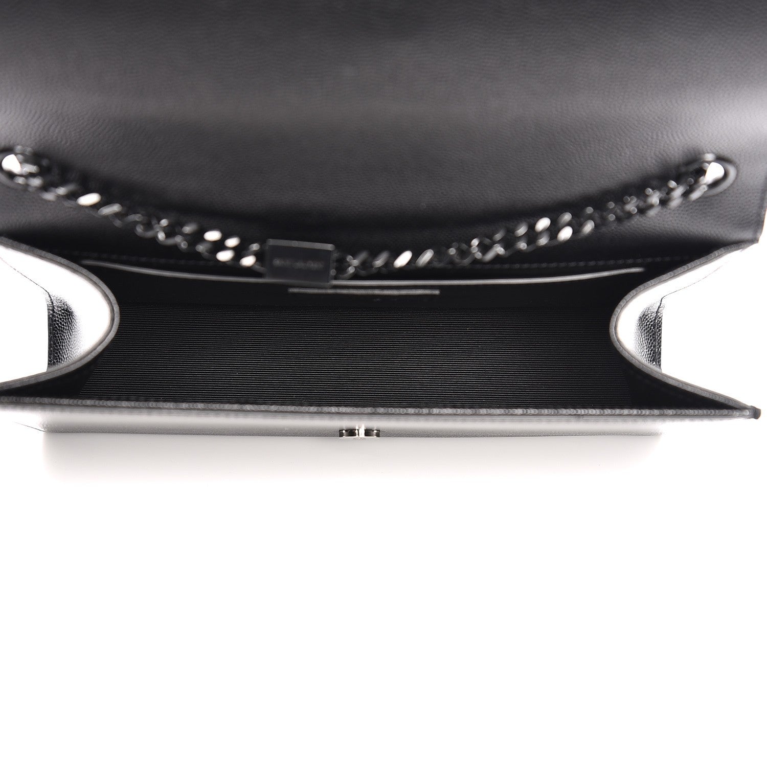 Saint Laurent Grain De Poudre Medium Classic Monogram Kate Satchel Black 5 of 7