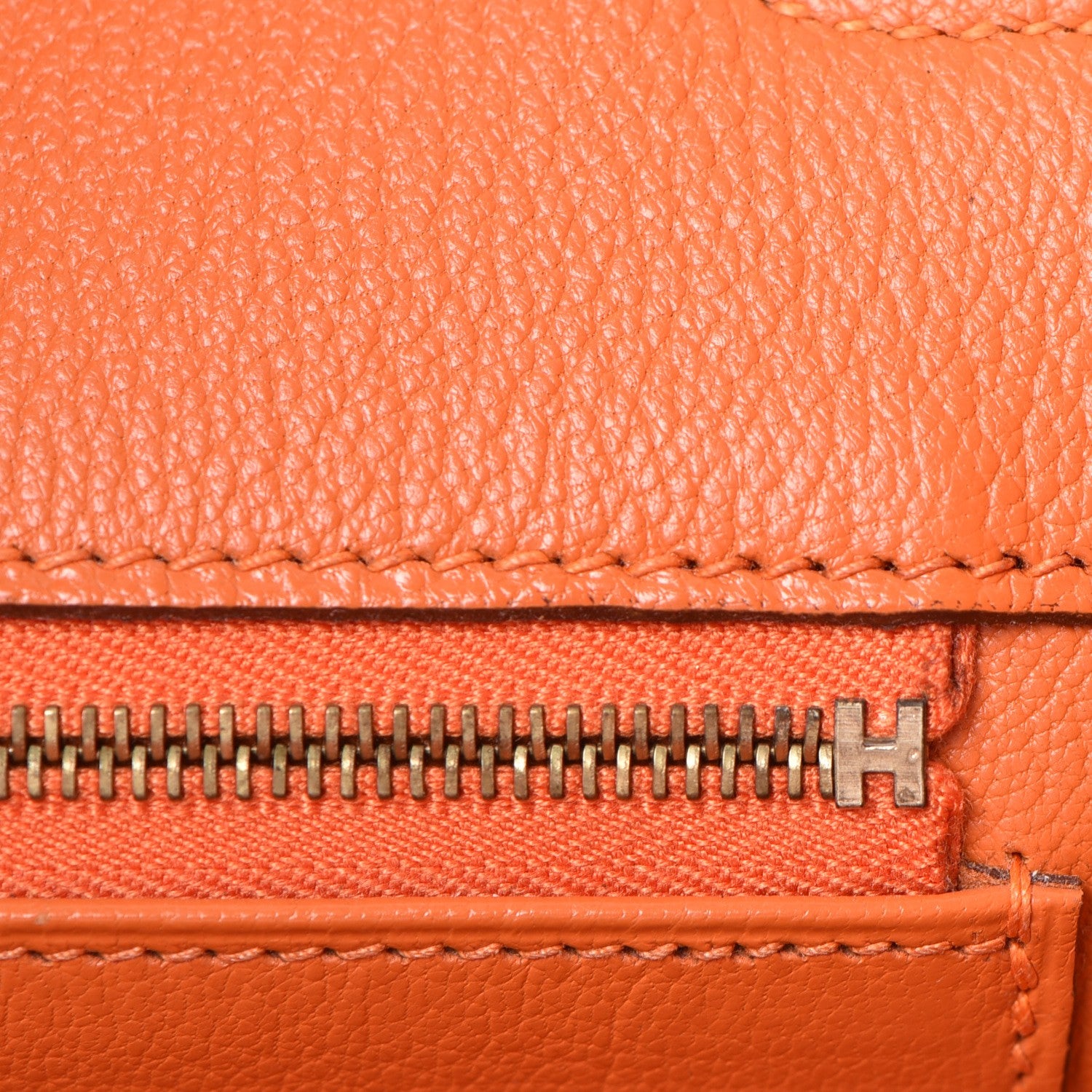 Hermes Togo Vibrato Birkin 35 Orange 21 of 37