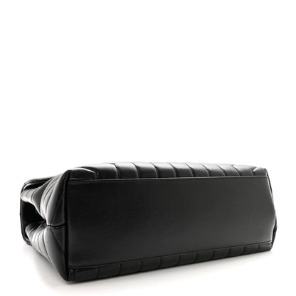 Saint Laurent Calfskin Y Quilted Monogram Monochrome Medium Loulou Chain Satchel Black 4 of 11