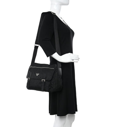 Prada Tessuto Nylon Messenger Bag Black 2 of 14