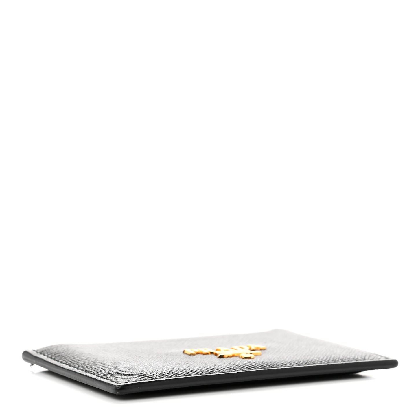 Saffiano Metal Card Case Black