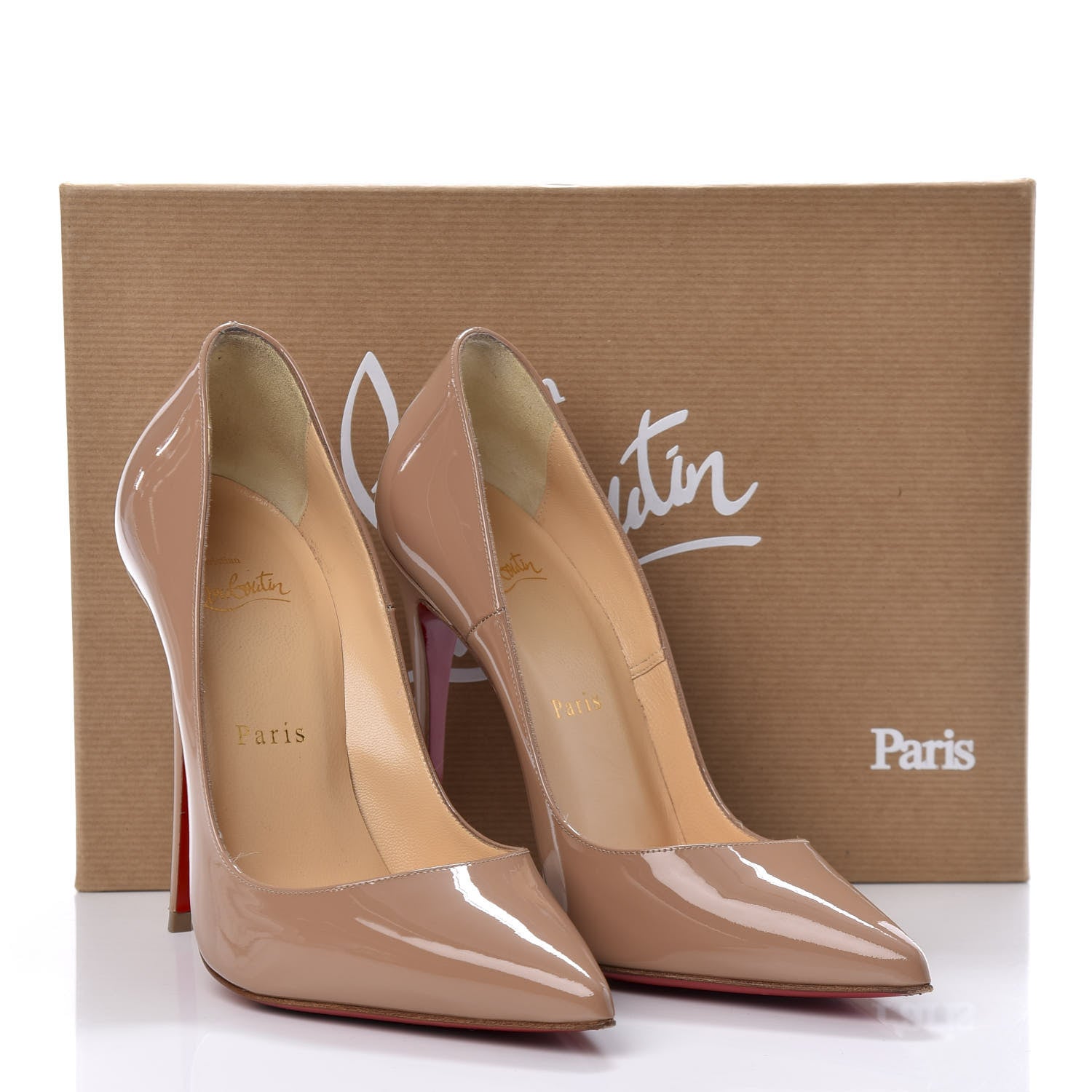 Christian Louboutin Patent So Kate 120 Pumps 37 Nude 13 of 13