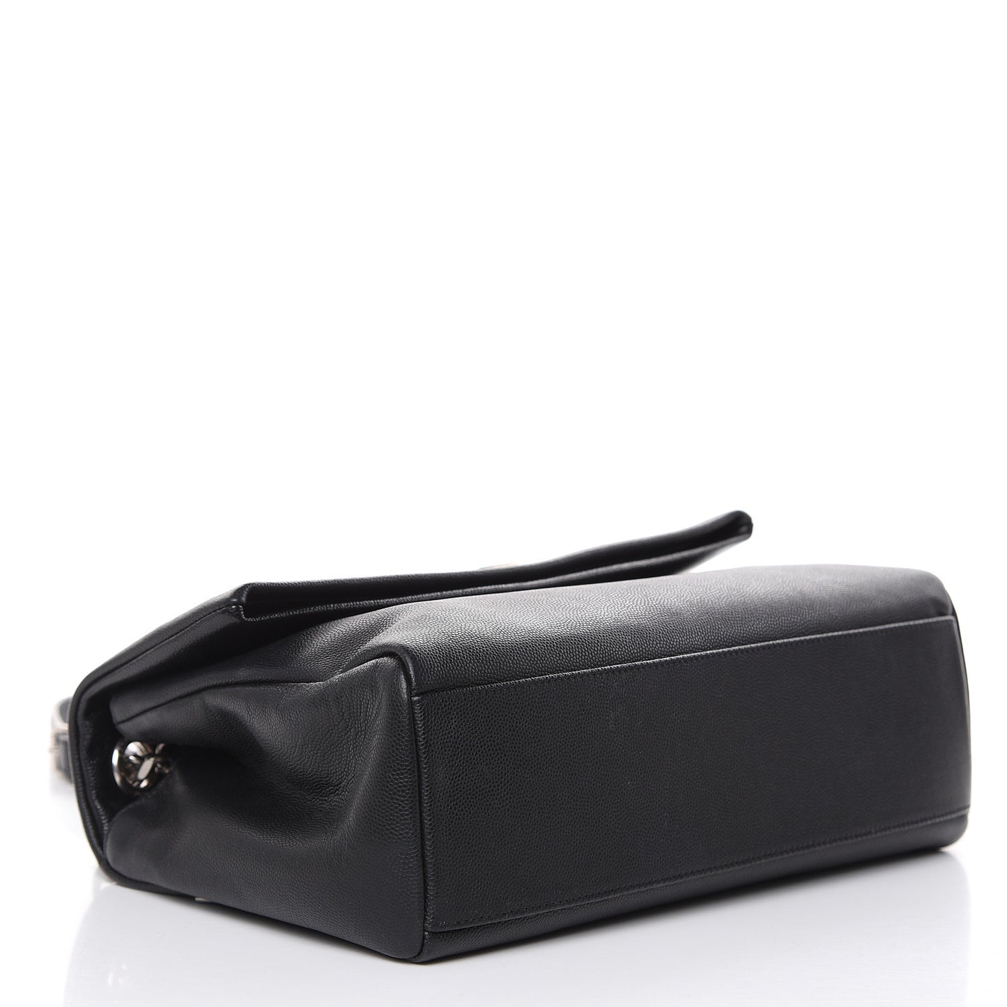 Grain De Poudre Medium West Hollywood Monogram Fold-Over Black