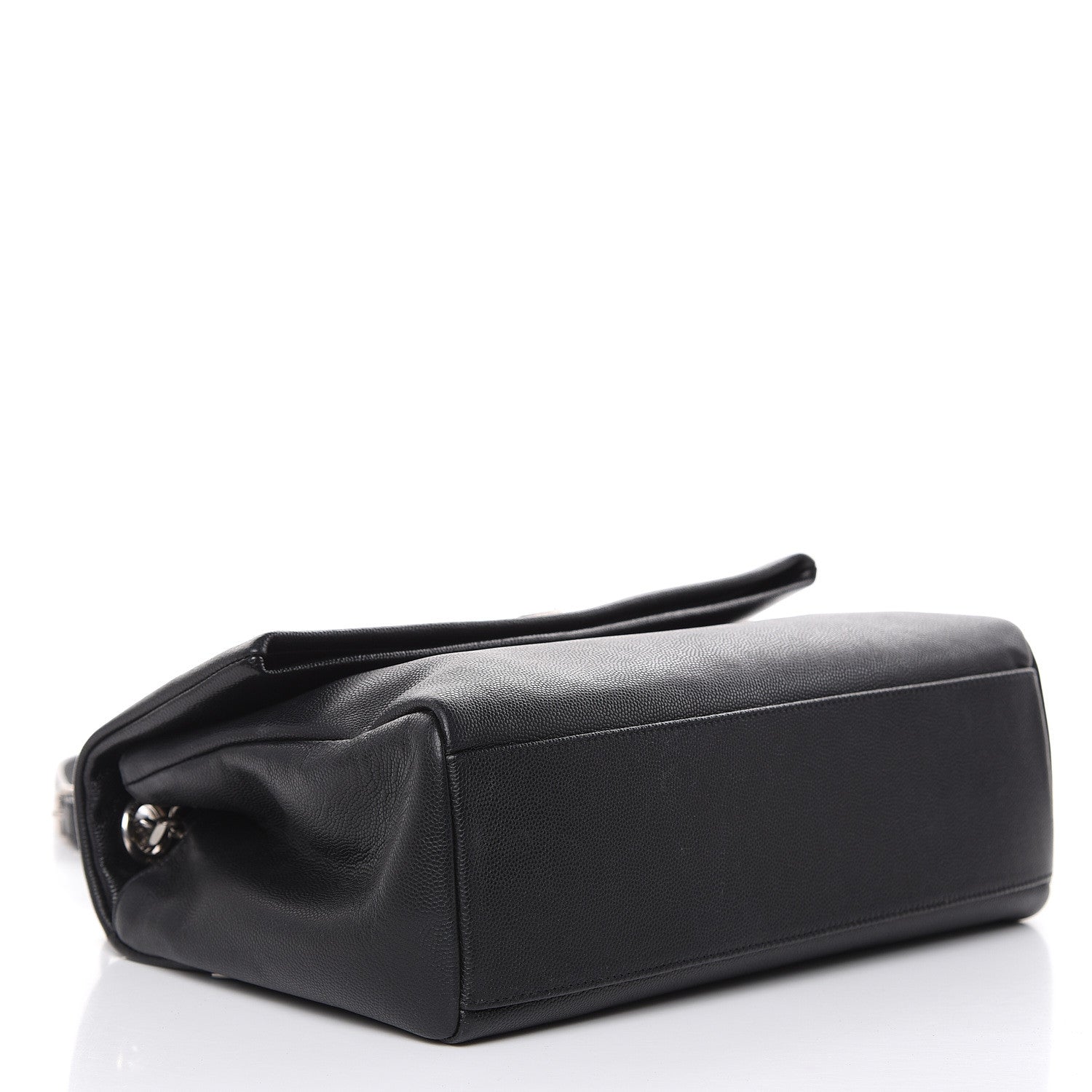 Saint Laurent Grain De Poudre Medium West Hollywood Monogram Fold-Over Black 4 of 14