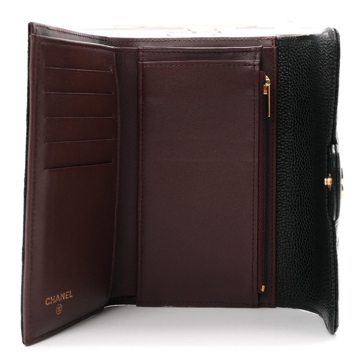 Chanel Caviar Quilted Medium Flap Wallet Black 5 of 9