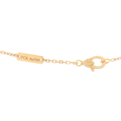 Van Cleef & Arpels 18K Yellow Gold Tiger Eye Vintage Alhambra Pendant Necklace 5 of 6