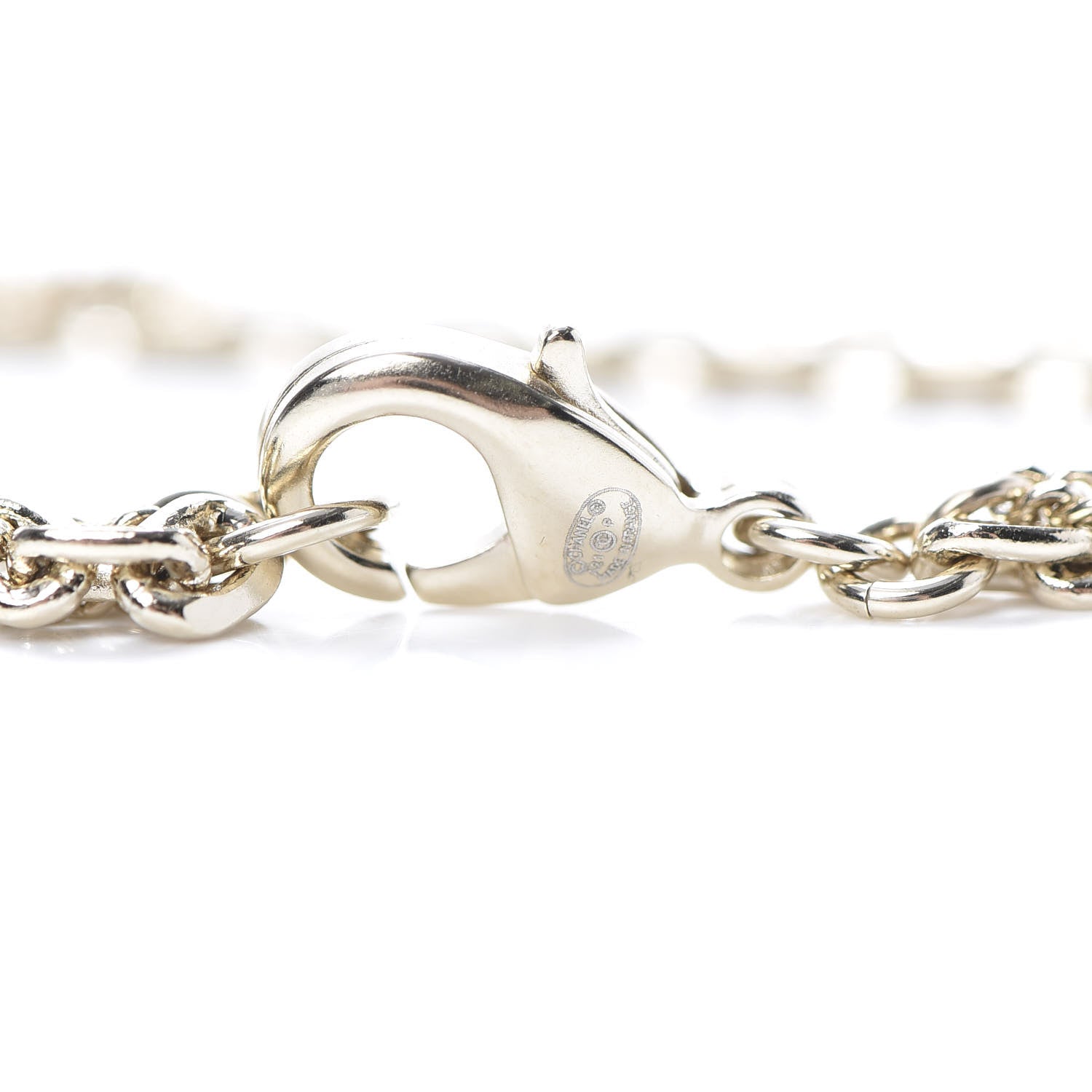 Chanel Crystal CC Multi Strand Chain Necklace Gold 4 of 5