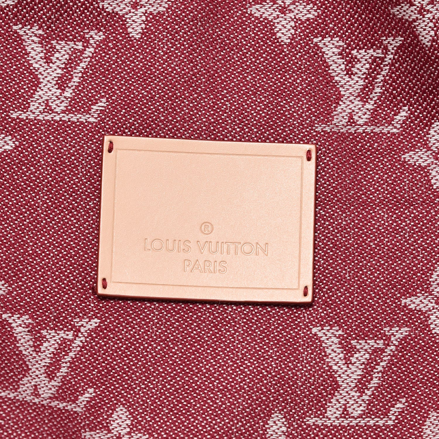 Louis Vuitton Cashmere Silk Steamer Shawl Red 4 of 4