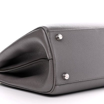 Gucci Grainy Calfskin Small Zumi Top Handle Bag Dusty Grey 10 of 16