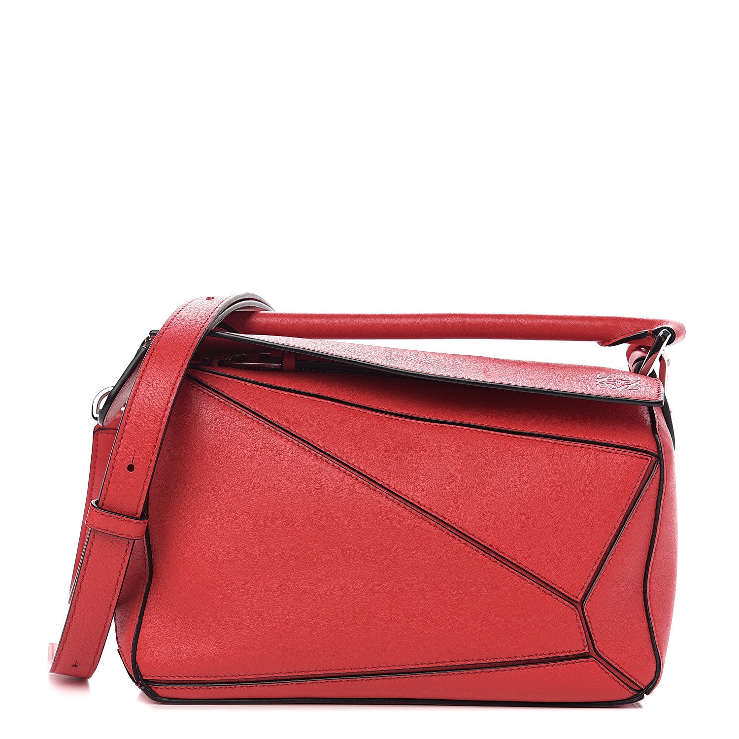 Loewe Calfskin Small Puzzle Bag Scarlet 1 of 9