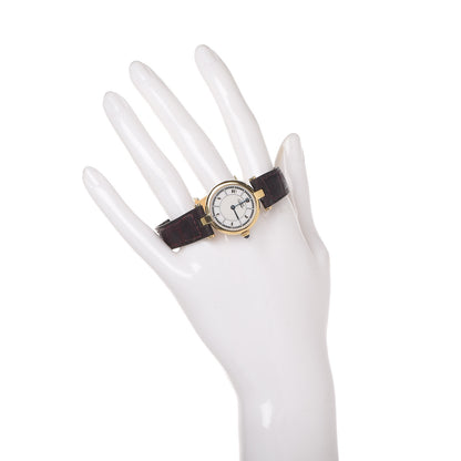 Cartier Sterling Silver Vermeil Calfskin 26mm Must De Cartier Quartz Watch Burgundy 2 of 7