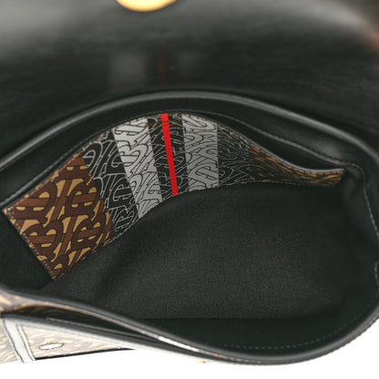 Burberry E-Canvas Monogram Stripe Note Crossbody Bag Bridle Brown 5 of 10