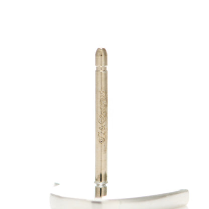 Tiffany Sterling Silver Diamond Mini Return To Tiffany Heart Tag Earrings 4 of 5