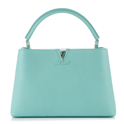 Louis Vuitton Veau Soie Haute Maroquinerie Capucines MM Azur 1 of 7
