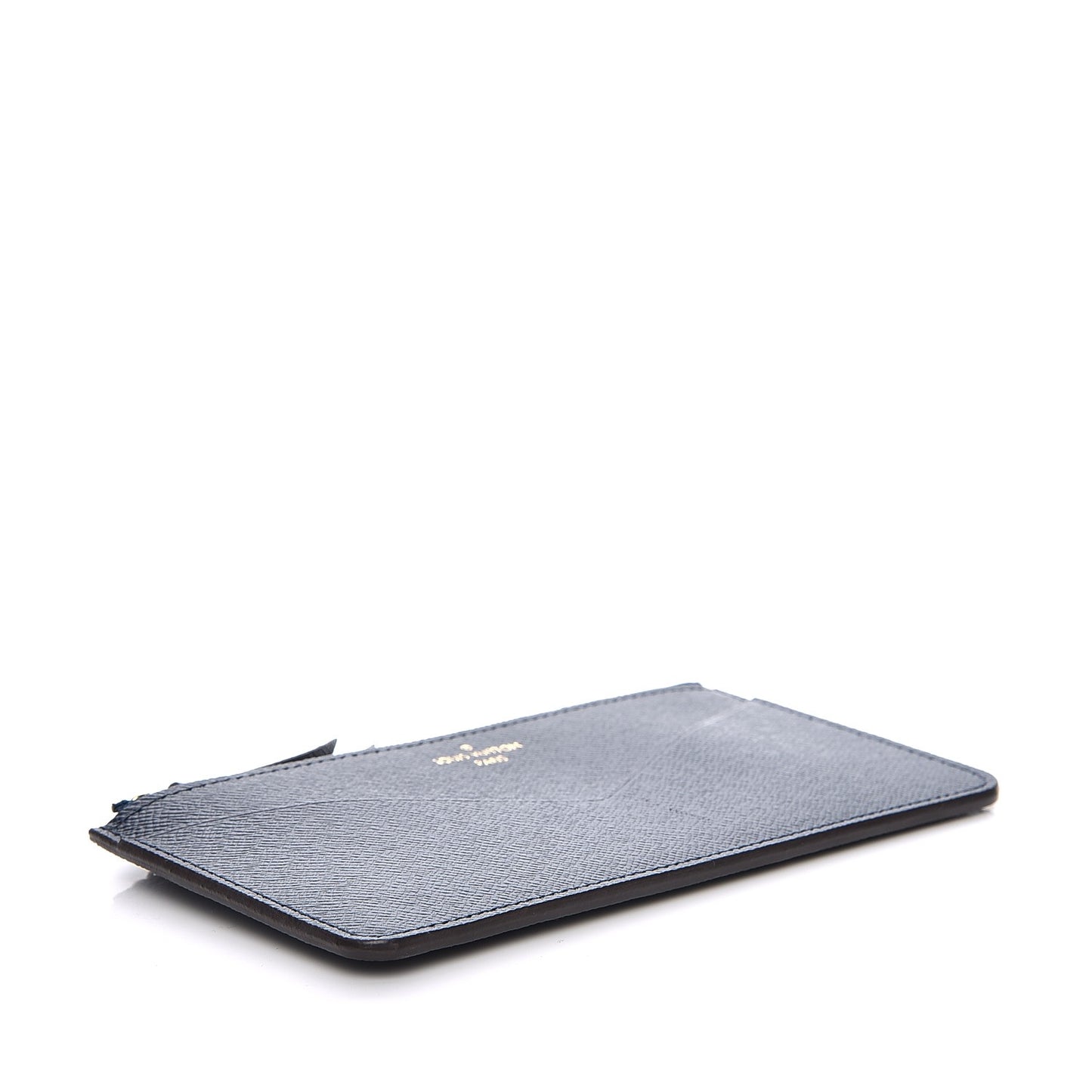 Calfskin Jeanne Wallet Zippered Insert Dark Blue