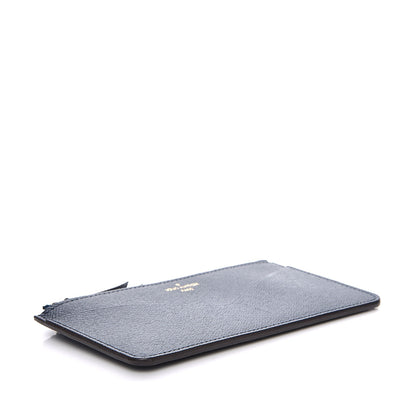 Louis Vuitton Calfskin Jeanne Wallet Zippered Insert Dark Blue 4 of 6